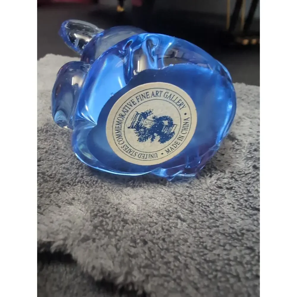 Lot: US Commemorative Fine Art Gallery COBALT BLUE Glass Koala 🐨 BEAR 3”
